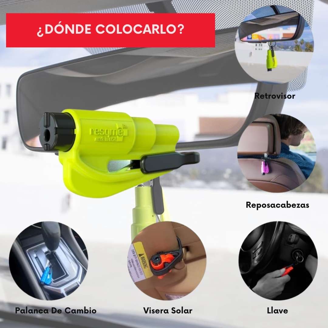 3 x KIT RESCATE 2 EN 1 CORTA CINTURON Y ROMPE CRISTAL