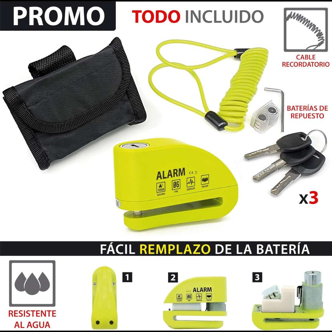 CANDADO CON ALARMA 110 dB - CAREPAIR